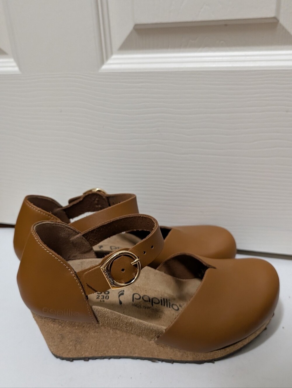 Birkenstock Papillio Mary Ring-Buckle Cognac Brown Tan Size 36